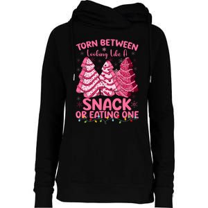 Torn Between Looking Like A Snack Or Eating One Christmas Womens Funnel Neck Pullover Hood