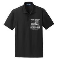 Tyranny Becomes Law Rebellion Becomes Duty Quote Dry Zone Grid Polo