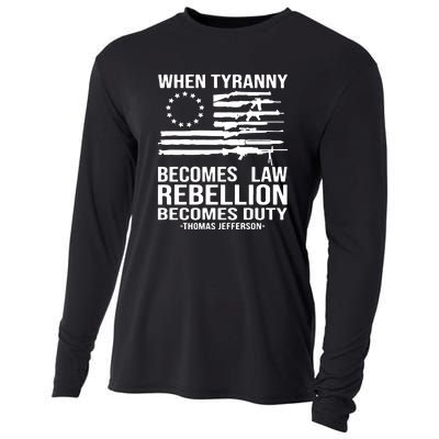 Tyranny Becomes Law Rebellion Becomes Duty Quote Cooling Performance Long Sleeve Crew