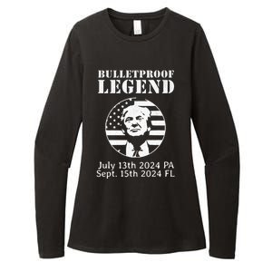 Trump Bulletproof Legend You Missed Again Twice Pa Fl Golf Womens CVC Long Sleeve Shirt