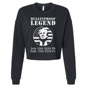 Trump Bulletproof Legend You Missed Again Twice Pa Fl Golf Cropped Pullover Crew