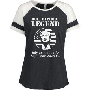 Trump Bulletproof Legend You Missed Again Twice Pa Fl Golf Enza Ladies Jersey Colorblock Tee