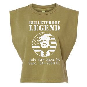 Trump Bulletproof Legend You Missed Again Twice Pa Fl Golf Garment-Dyed Women's Muscle Tee