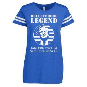 Trump Bulletproof Legend You Missed Again Twice Pa Fl Golf Enza Ladies Jersey Football T-Shirt