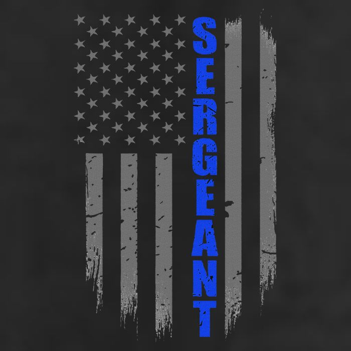 Thin Blue Line Flag For Police Sergeant Cool Comfort Performance Bucket Hat