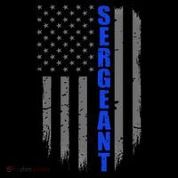 Thin Blue Line Flag For Police Sergeant Tall T-Shirt