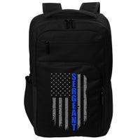 Thin Blue Line Flag For Police Sergeant Impact Tech Backpack