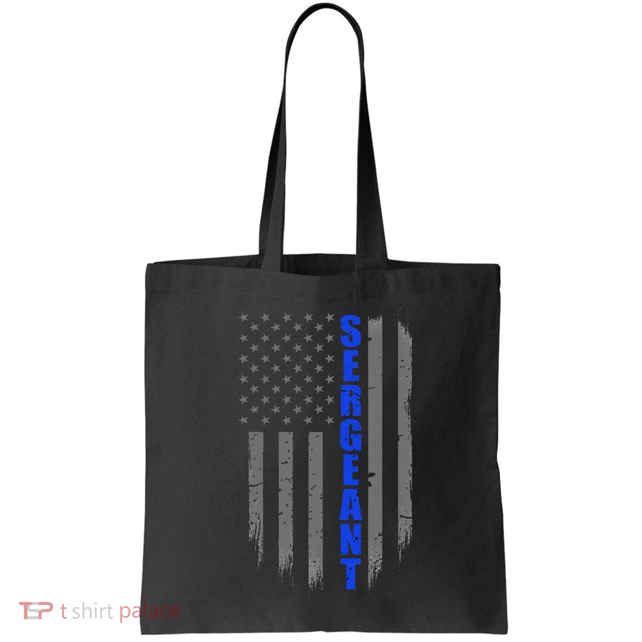 Thin Blue Line Flag For Police Sergeant Bag