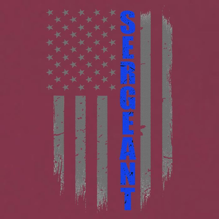 Thin Blue Line Flag For Police Sergeant 16oz Travel Tumbler