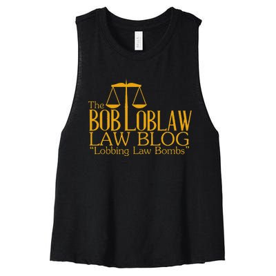 The Bob Loblaw Law Blog Lobbing Law Bombs Women's Racerback Cropped Tank