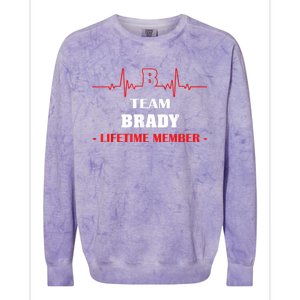 Team BRADY Lifetime Member Blood Completely Family Colorblast Crewneck Sweatshirt