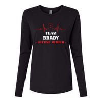 Team BRADY Lifetime Member Blood Completely Family Womens Cotton Relaxed Long Sleeve T-Shirt