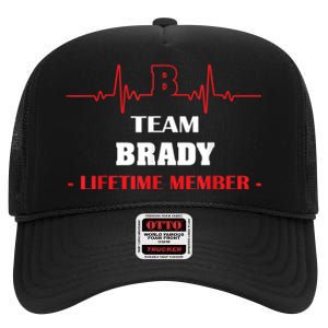 Team BRADY Lifetime Member Blood Completely Family High Crown Mesh Back Trucker Hat