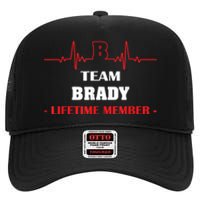 Team BRADY Lifetime Member Blood Completely Family High Crown Mesh Back Trucker Hat