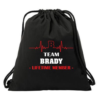 Team BRADY Lifetime Member Blood Completely Family Drawstring Bag