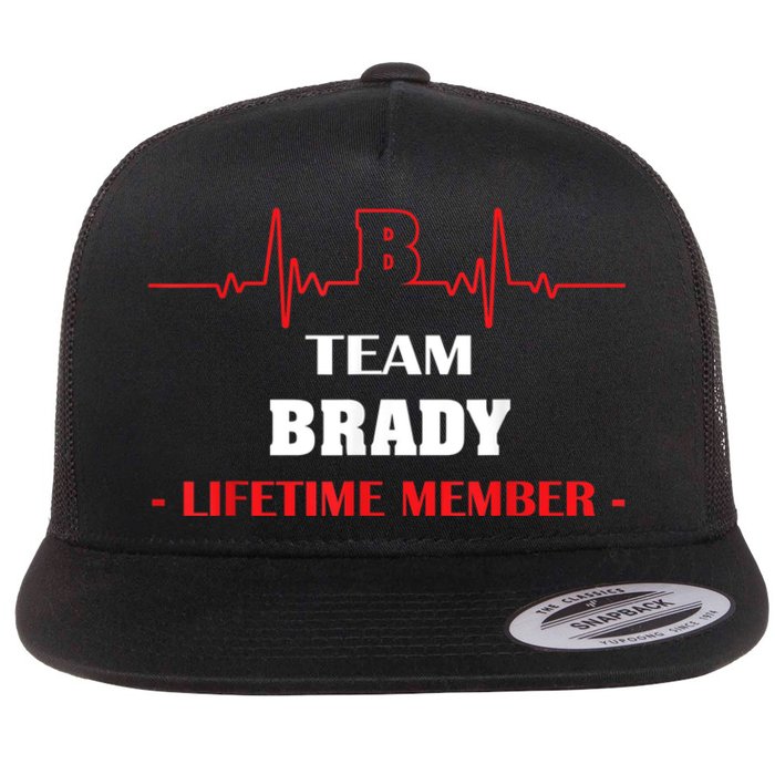 Team BRADY Lifetime Member Blood Completely Family Flat Bill Trucker Hat