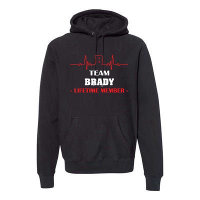 Team BRADY Lifetime Member Blood Completely Family Premium Hoodie