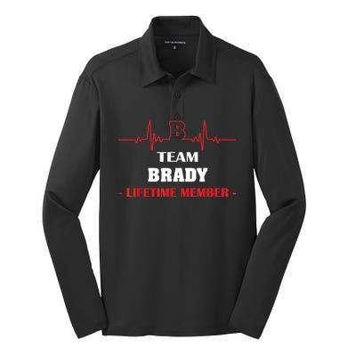 Team BRADY Lifetime Member Blood Completely Family Silk Touch Performance Long Sleeve Polo