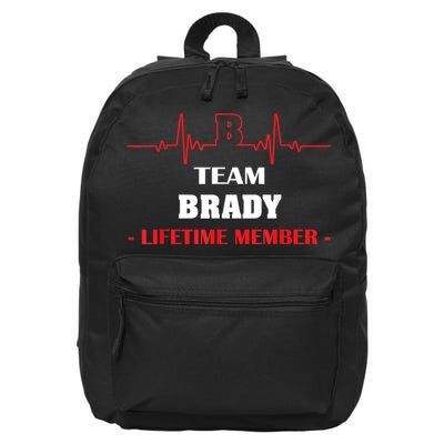 Team BRADY Lifetime Member Blood Completely Family 16 in Basic Backpack