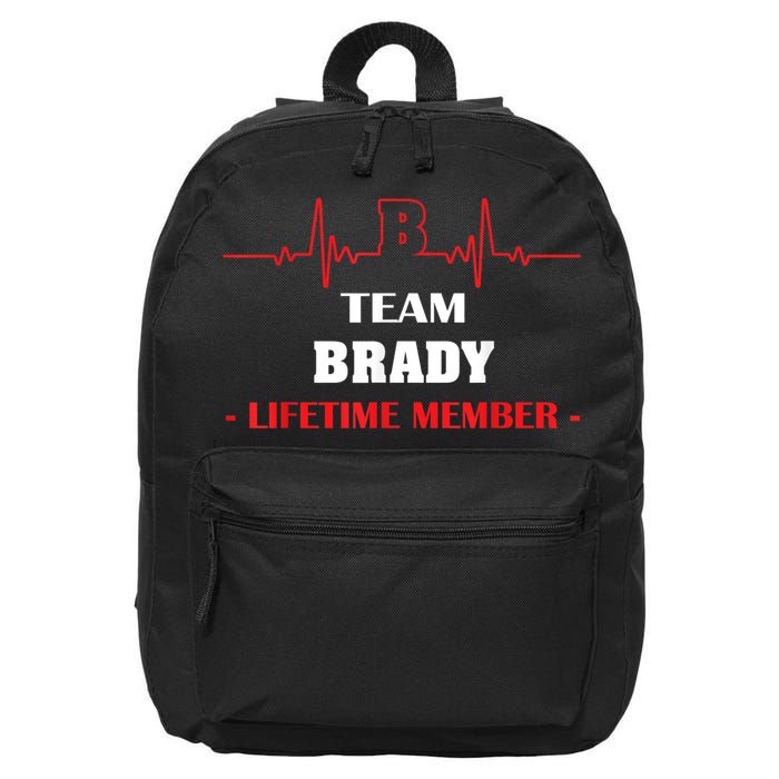 Team BRADY Lifetime Member Blood Completely Family 16 in Basic Backpack