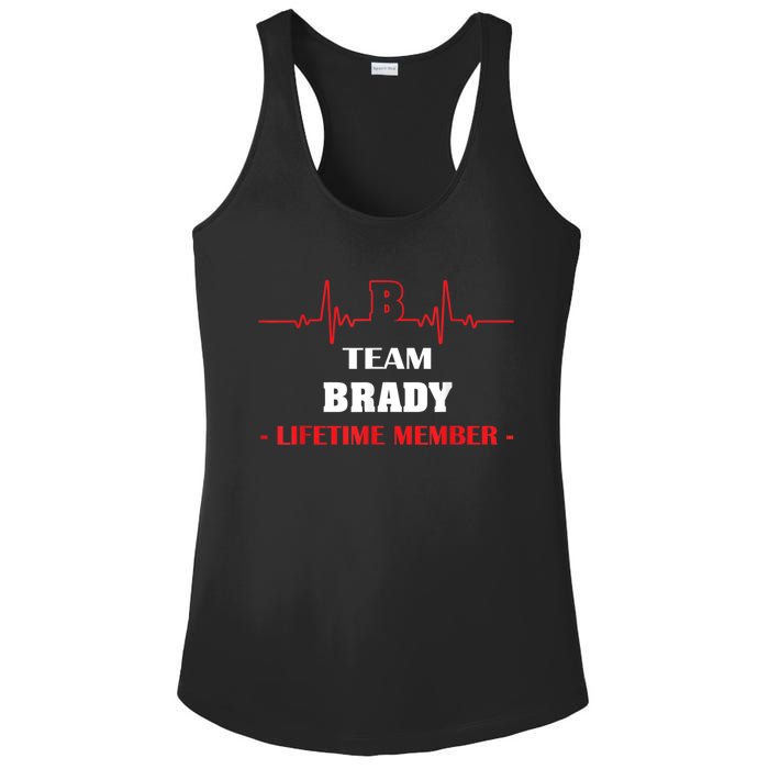 Team BRADY Lifetime Member Blood Completely Family Ladies PosiCharge Competitor Racerback Tank