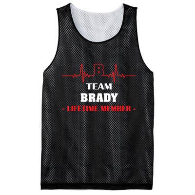 Team BRADY Lifetime Member Blood Completely Family Mesh Reversible Basketball Jersey Tank