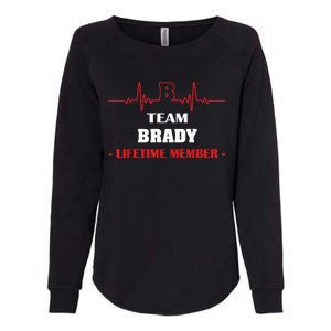 Team BRADY Lifetime Member Blood Completely Family Womens California Wash Sweatshirt