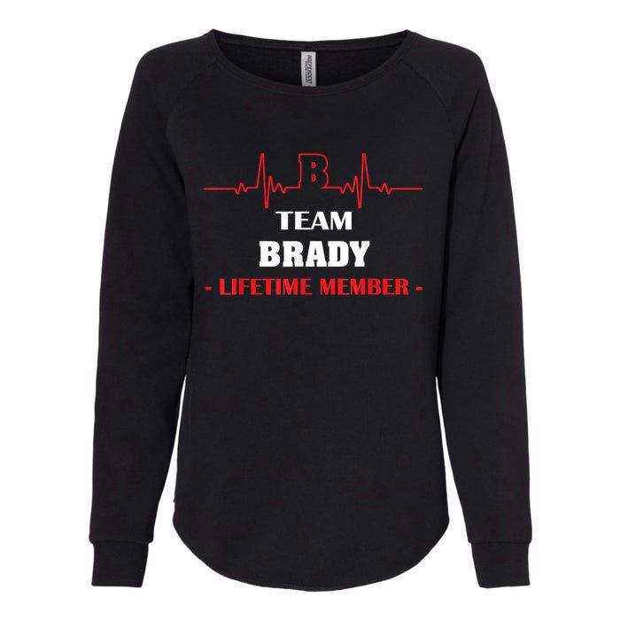 Team BRADY Lifetime Member Blood Completely Family Womens California Wash Sweatshirt