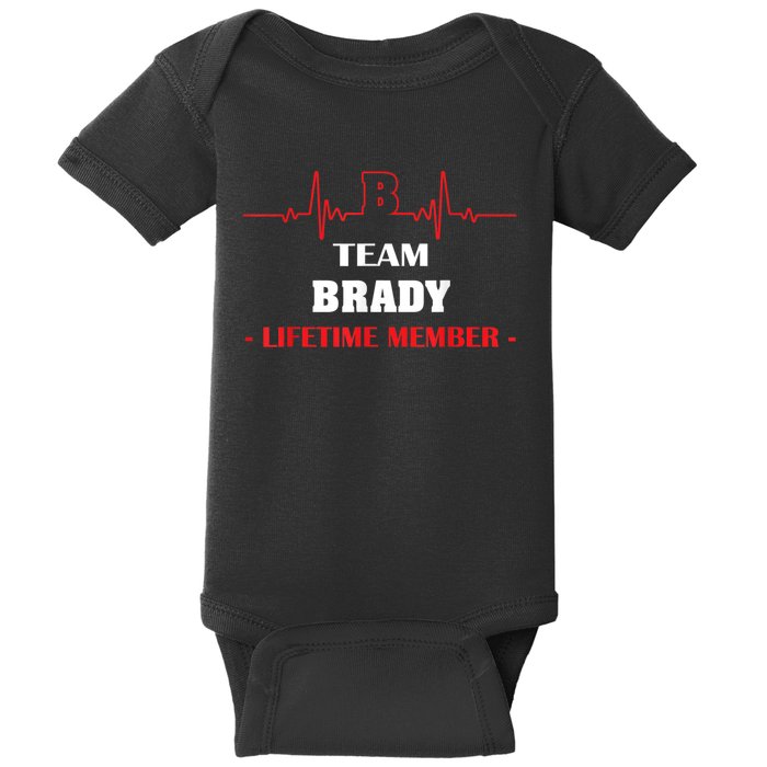 Team BRADY Lifetime Member Blood Completely Family Baby Bodysuit