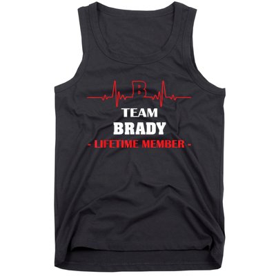 Team BRADY Lifetime Member Blood Completely Family Tank Top