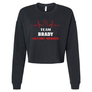 Team BRADY Lifetime Member Blood Completely Family Cropped Pullover Crew