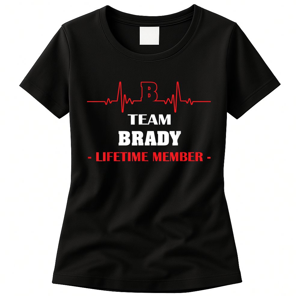 Team BRADY Lifetime Member Blood Completely Family Womens T-Shirt