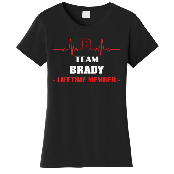 Team BRADY Lifetime Member Blood Completely Family Women's T-Shirt