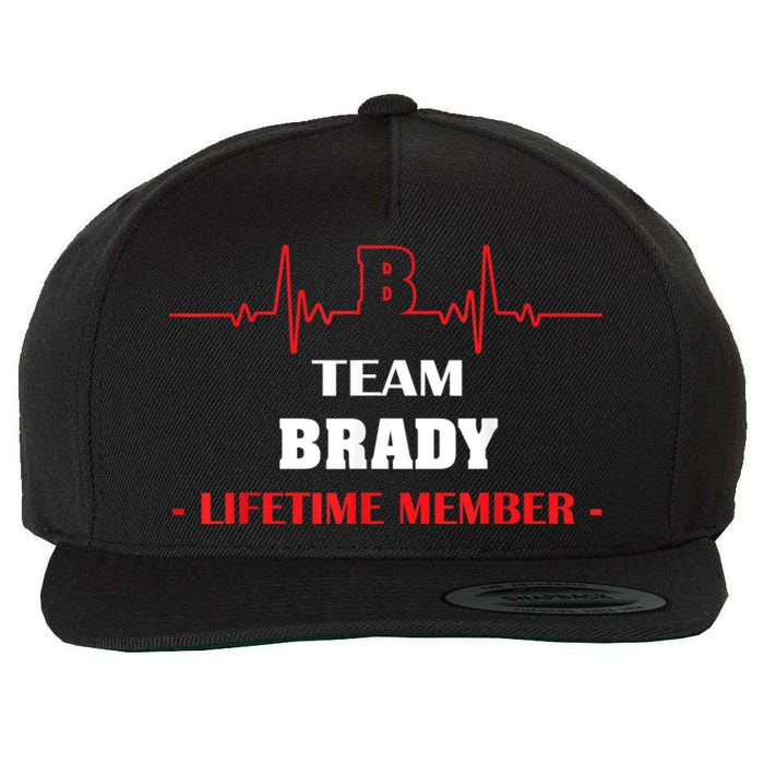 Team BRADY Lifetime Member Blood Completely Family Wool Snapback Cap