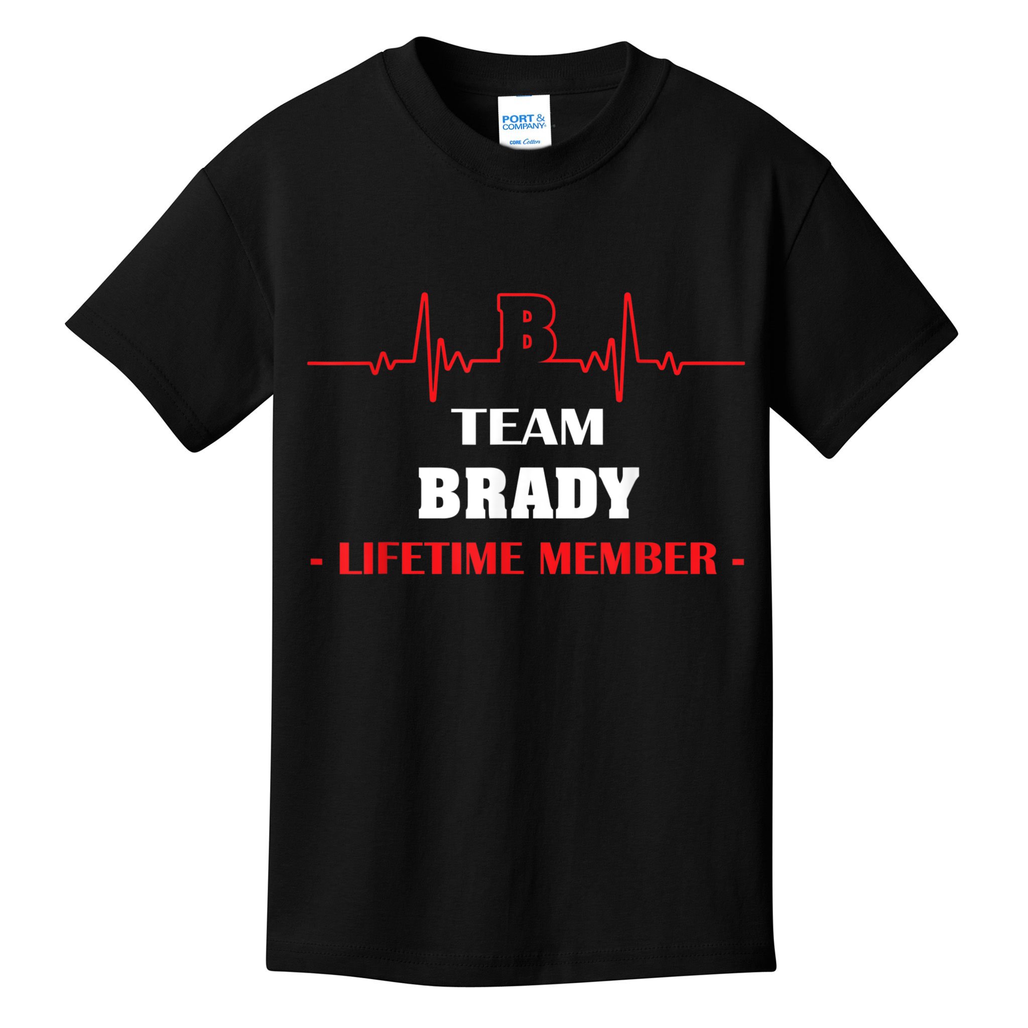 Team BRADY Lifetime Member Blood Completely Family Kids T-Shirt