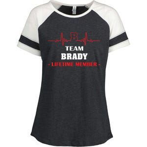 Team BRADY Lifetime Member Blood Completely Family Enza Ladies Jersey Colorblock Tee