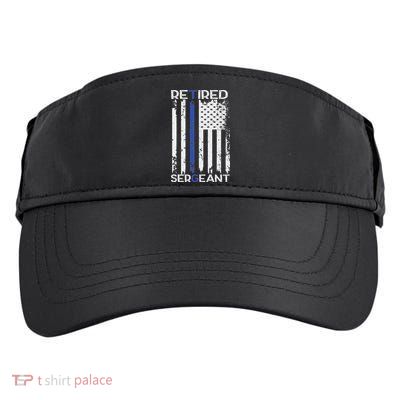 Thin Blue Line Retired Police Sergeant Retirement Gift Adult Drive Performance Visor
