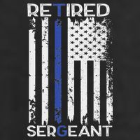 Thin Blue Line Retired Police Sergeant Retirement Gift 11oz C Handle Ceramic Mug