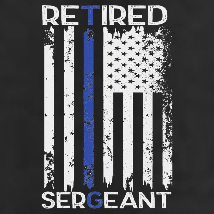Thin Blue Line Retired Police Sergeant Retirement Gift 11oz C Handle Ceramic Mug