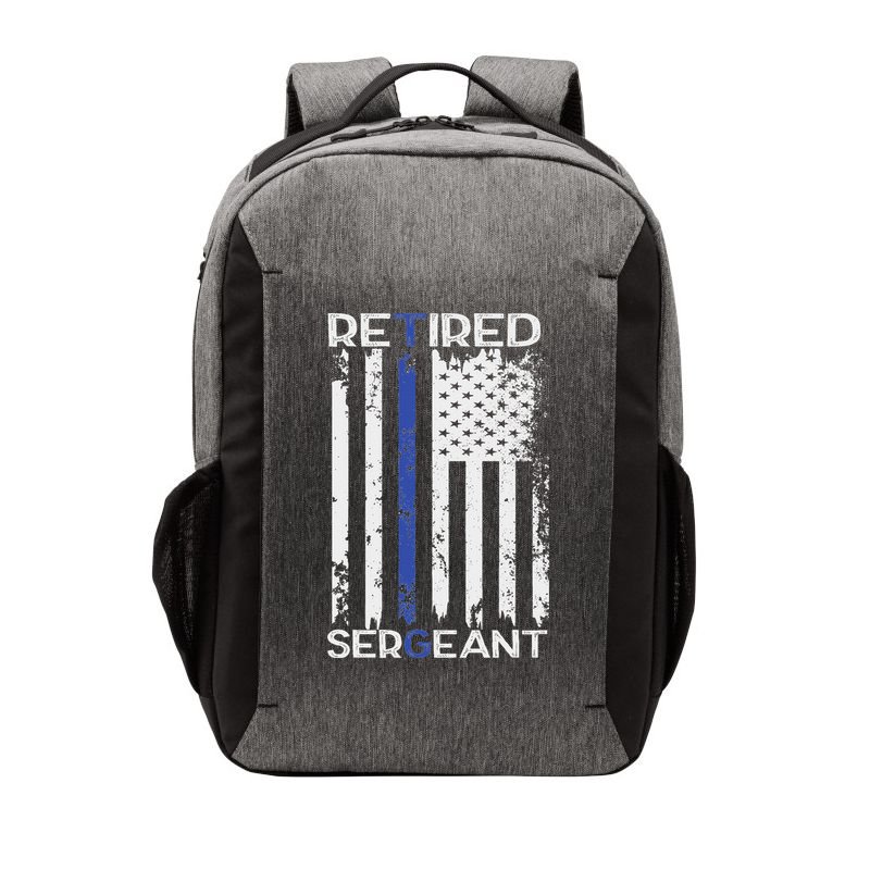 Thin Blue Line Retired Police Sergeant Retirement Gift Vector Backpack