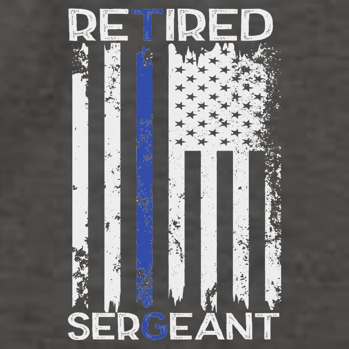 Thin Blue Line Retired Police Sergeant Retirement Gift Vector Backpack