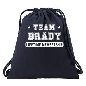 Team Brady Lifetime Membership Funny Drawstring Bag