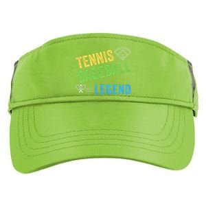 Tennis Baseball Legend, Funny Tennis Baseball Lovers Adult Drive Performance Visor