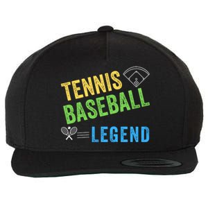 Tennis Baseball Legend, Funny Tennis Baseball Lovers Wool Snapback Cap