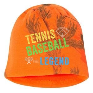 Tennis Baseball Legend, Funny Tennis Baseball Lovers Kati - Camo Knit Beanie