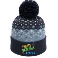 Tennis Baseball Legend, Funny Tennis Baseball Lovers The Baniff Cuffed Pom Beanie