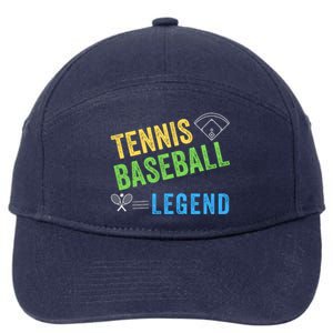 Tennis Baseball Legend, Funny Tennis Baseball Lovers 7-Panel Snapback Hat