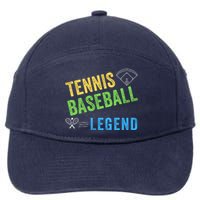 Tennis Baseball Legend, Funny Tennis Baseball Lovers 7-Panel Snapback Hat