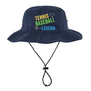 Tennis Baseball Legend, Funny Tennis Baseball Lovers Legacy Cool Fit Booney Bucket Hat