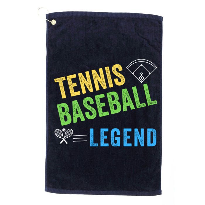 Tennis Baseball Legend, Funny Tennis Baseball Lovers Platinum Collection Golf Towel